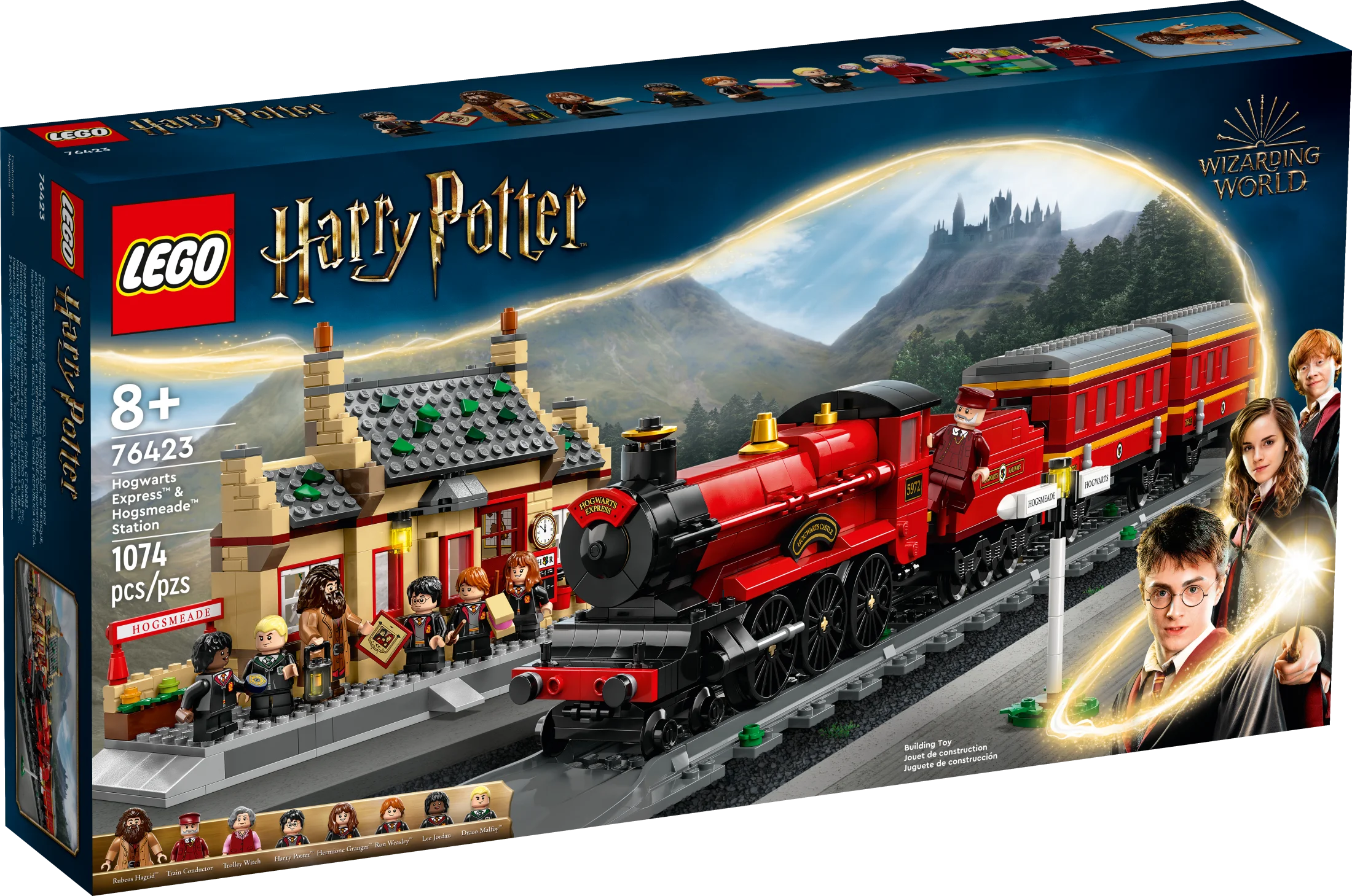 LEGO Harry Potter Hogwarts Express & Hogsmeade Station 76423 Building Toy Set; Harry Potter Gift Idea for Fans Aged 8+; Features a Buildable Train, Tracks, Ticket Office and 8 Harry Potter Minifigures