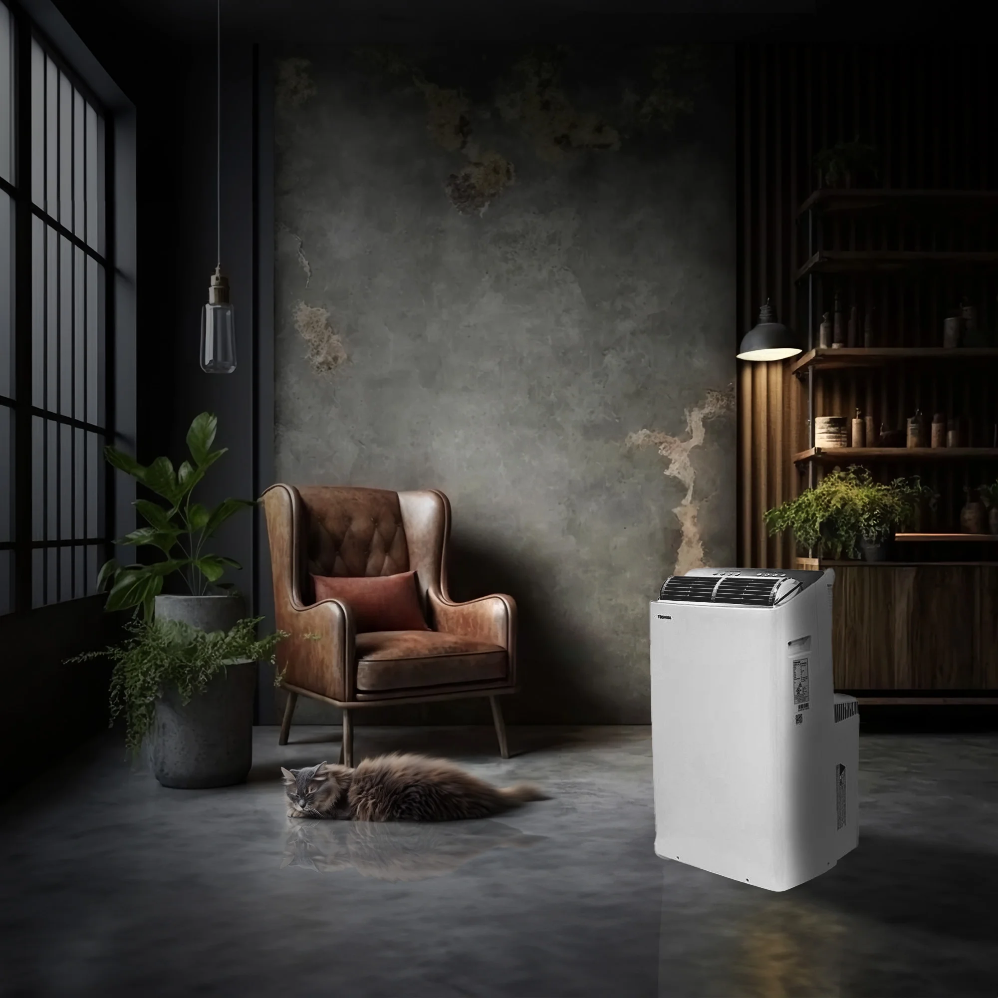 Toshiba Smart Inverter Portable Air Conditioner with Hose in Hose Design