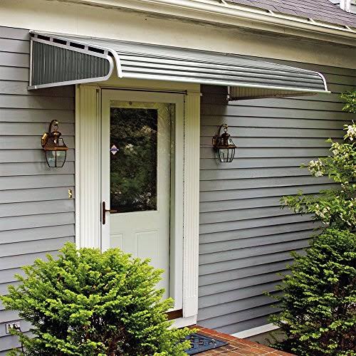 NuImage Awnings 1500 66-in Wide x 42-in Projection Graystone Solid Fixed Door Awning | K150706645