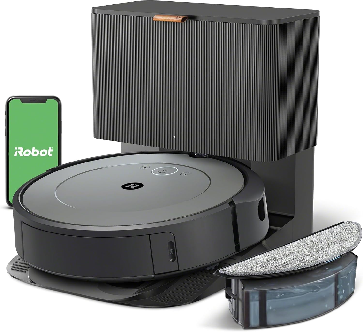 iRobot® Roomba Combo® i3+ (3574) Self-Emptying Robot Vacuum & Mop, Clean by Room with Smart Mapping, Empties Itself for Up to 60 Days, Alexa, Personalized Cleaning