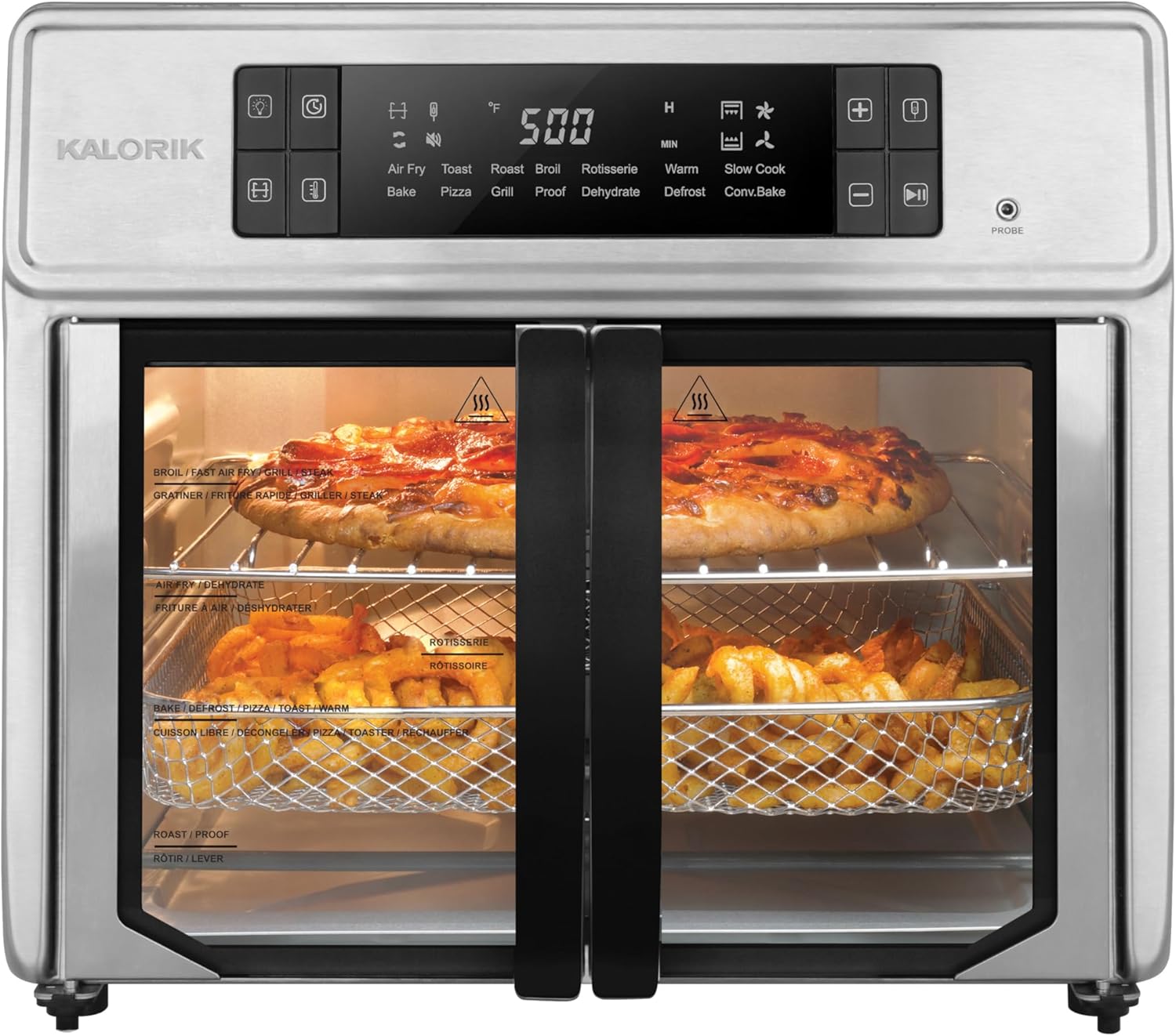 Kalorik MAXX Advance 26 Quart Digital Air Fryer Oven with 9 Accessories, Stainless Steel (AFO 52425 OW)