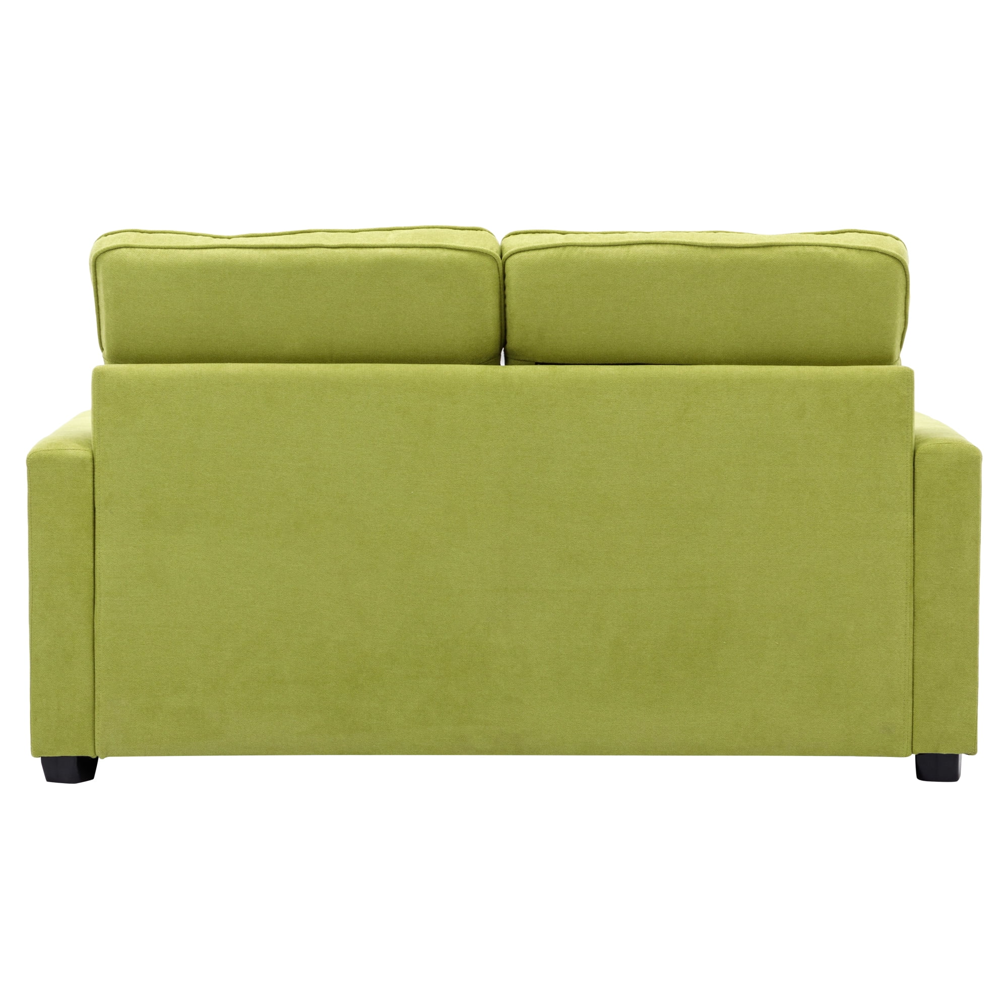 Churanty Convertible Sofa Bed Pull Out Sleeper Loveseat Sofa Chenille Upholstered Couch with Side Pockets for Small Space,Green - Curated Treasures Market