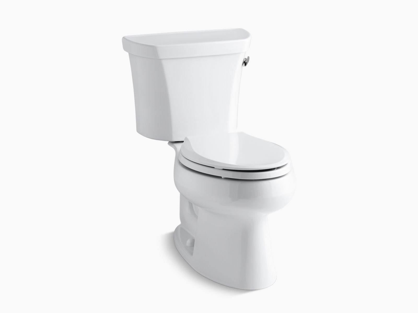 Kohler K-3978-RA Wellworth Two-Piece Elongated 1.6 GPF Toilet with Right-Hand Trip Lever White