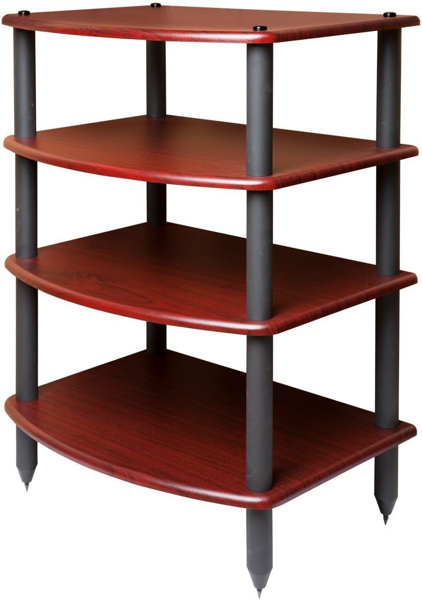 Pangea Audio Vulcan Five Shelf Audio Rack, Media Stand, and Components Cabinet (5 Shelf Carbon)