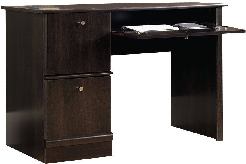 Sauder Computer Desk with Keyboard Tray in Cinnamon Cherry