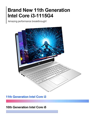 HP 2024 Newest 15.6" Touchscreen Business Laptop, Windows 11 Pro, 32GB RAM, 1TB SSD, Intel i3-1115G4 Processor, Long Battery Life, Fast Charge, Bluetooth, WiFi, HDMI, with Laptop Stand