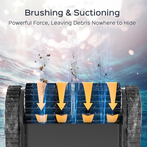 (2024 New) WYBOT C1 Pro Robotic Pool Cleaner Vacuum with APP, Manual Mode Switching & Wall Climbing, 65W Suction Power, 150 Mins, 1614 sq.ft, Intelligent Route Planning, Ideal for Inground Pools