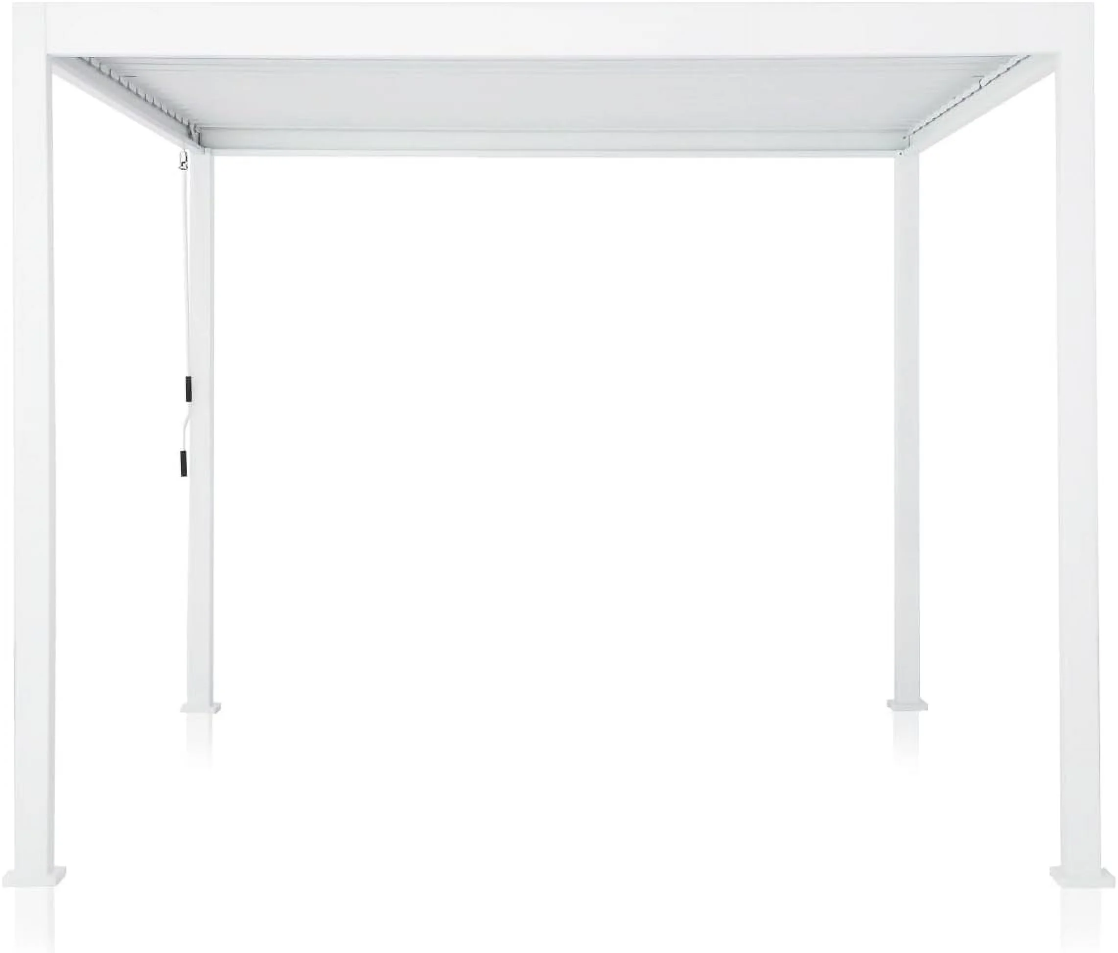 MIRADOR 111S Louvered Pergola 10' x 10' Outdoor Pergola Aluminum Gazebo w/ Adjustable Roof,White