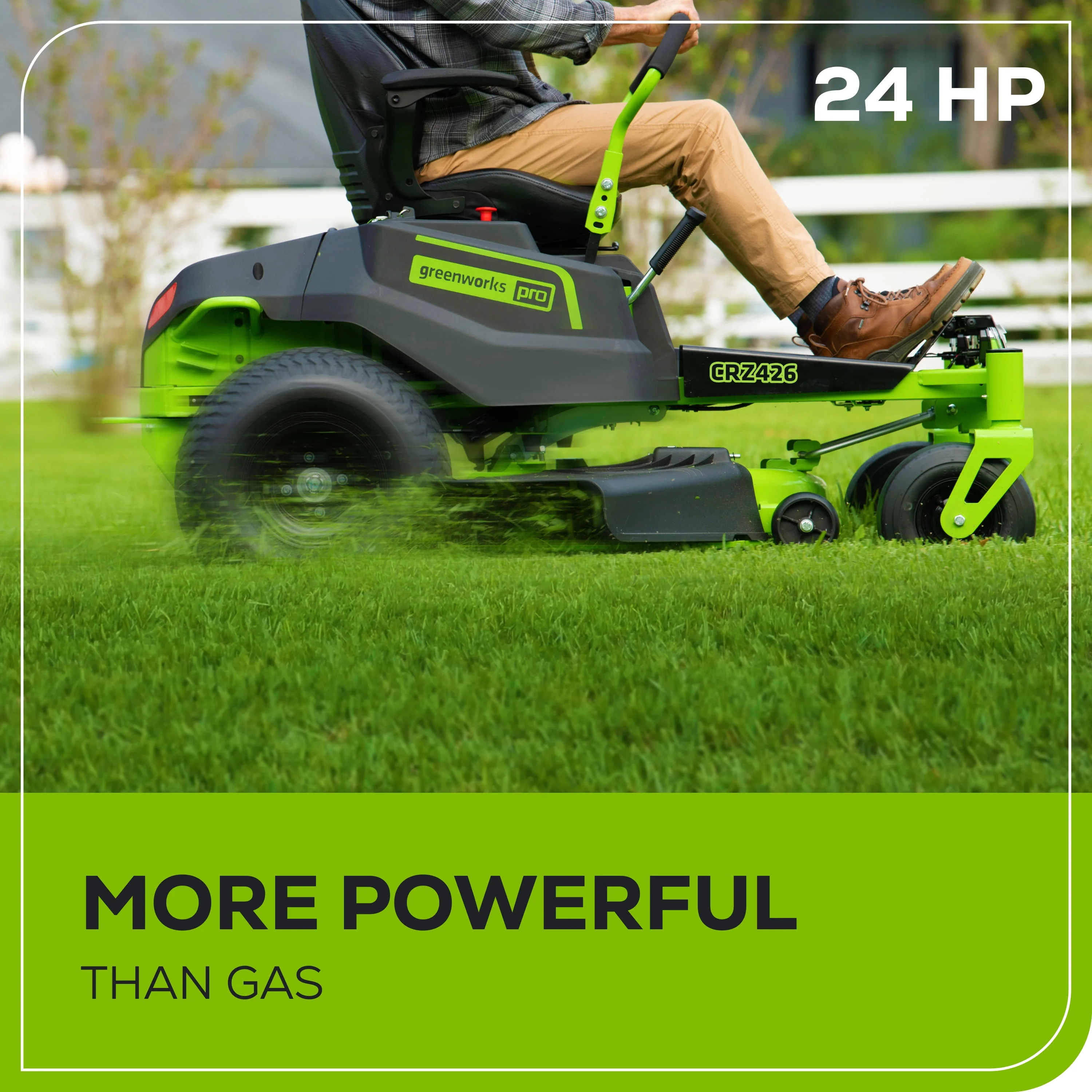 Greenworks 60V 42” Cordless Battery Crossover-Z Zero Turn Riding Lawn Mower with Six (6) 8Ah Batteries & Three (3) Dual Port Turbo Chargers 7409302