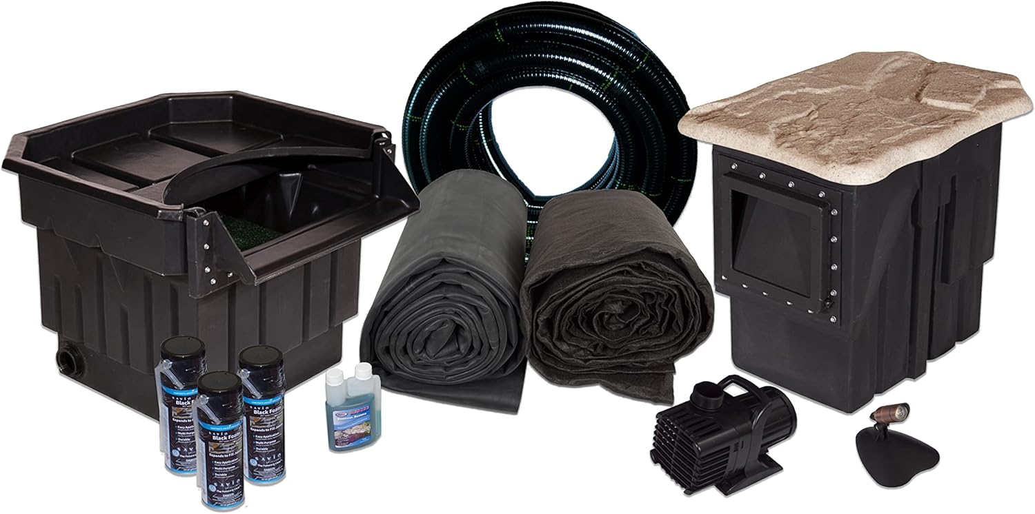 HALF OFF PONDS PondBuilder Elite 5200 Complete Water Garden and Pond Kit with 20 Foot x 25 Foot EPDM Liner - LP2