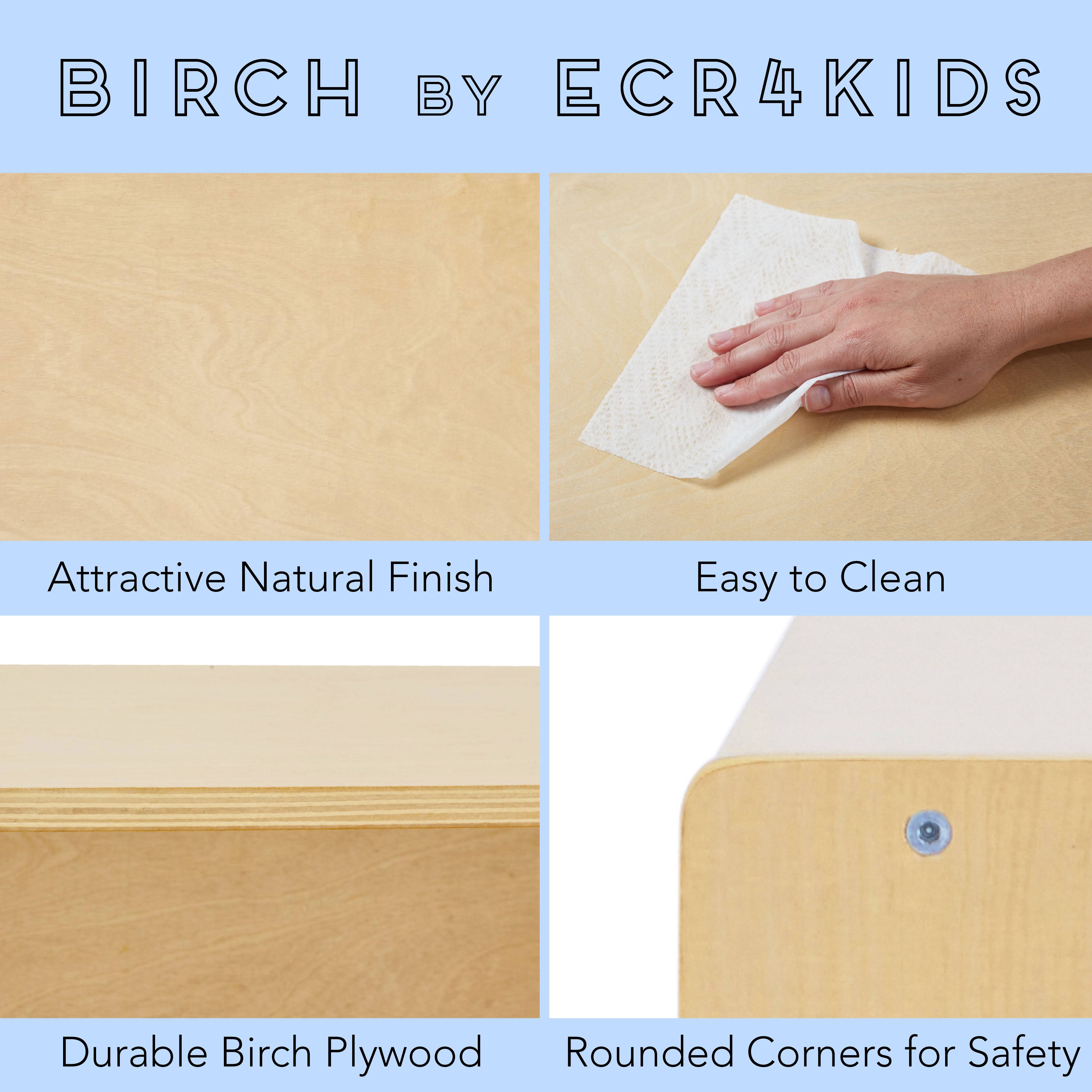 Ecr4kids 2 Shelf Birch Storage Cabinet Without Back