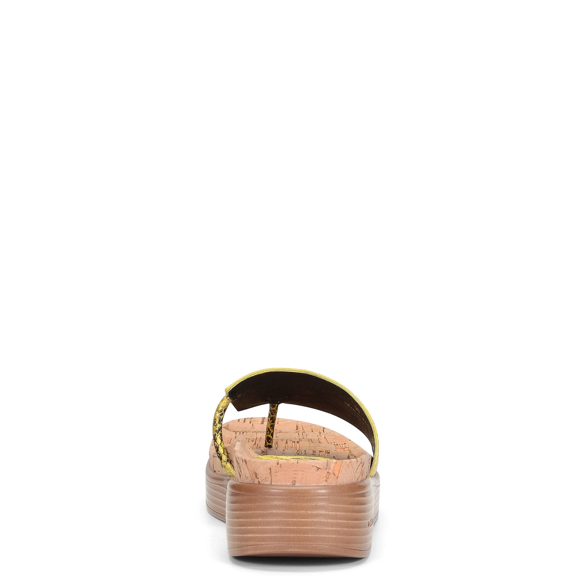 Donald Pliner Fifi Snake-Embossed Leather Slide, Lemon / 6