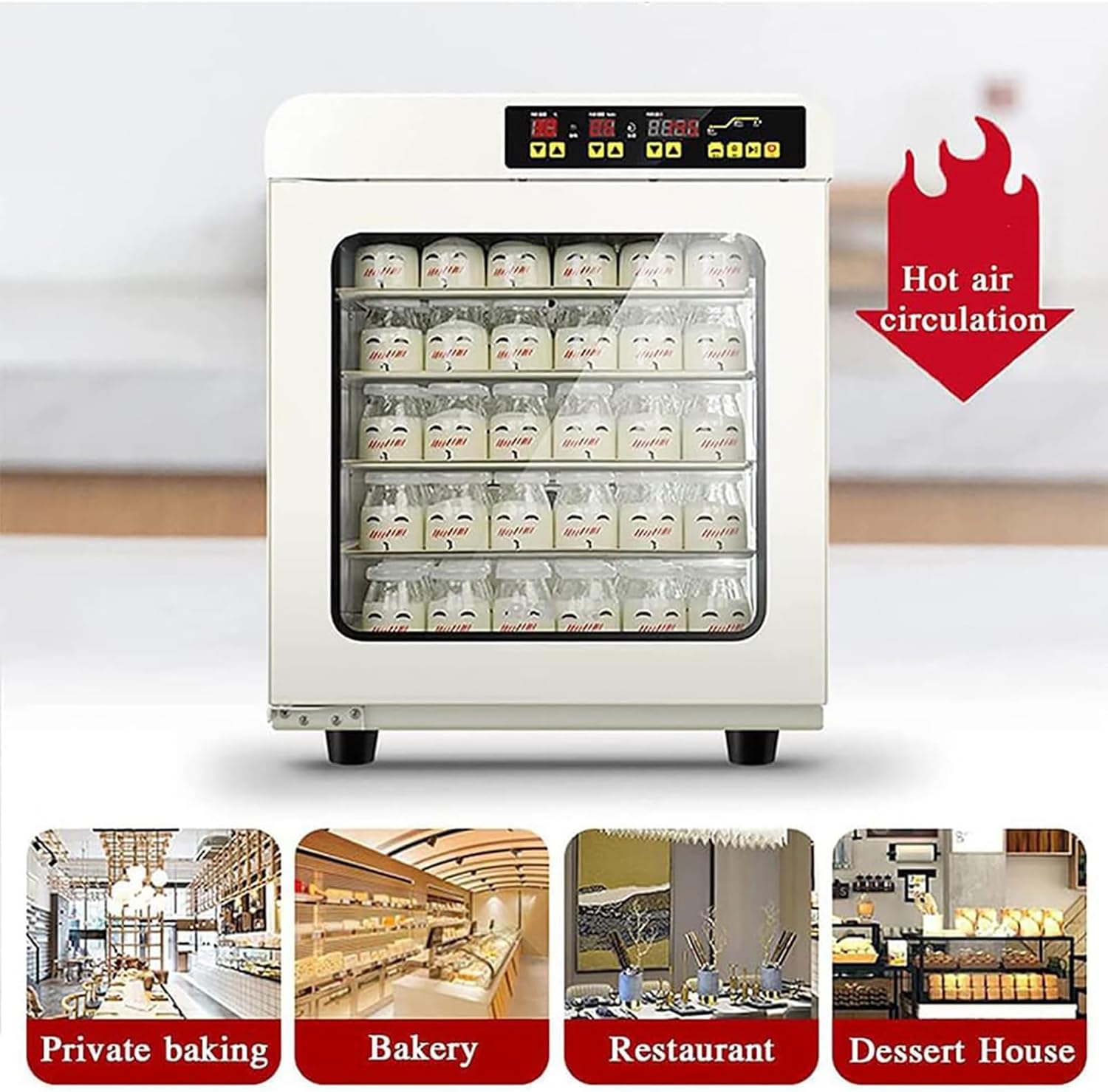 Intelligent Fermentation Box, 112L Household and Commercial Electric Oven, 7-Layer Large Capacity, Built-in Water Tank Spray, Independent Control of Temperature & Humidit