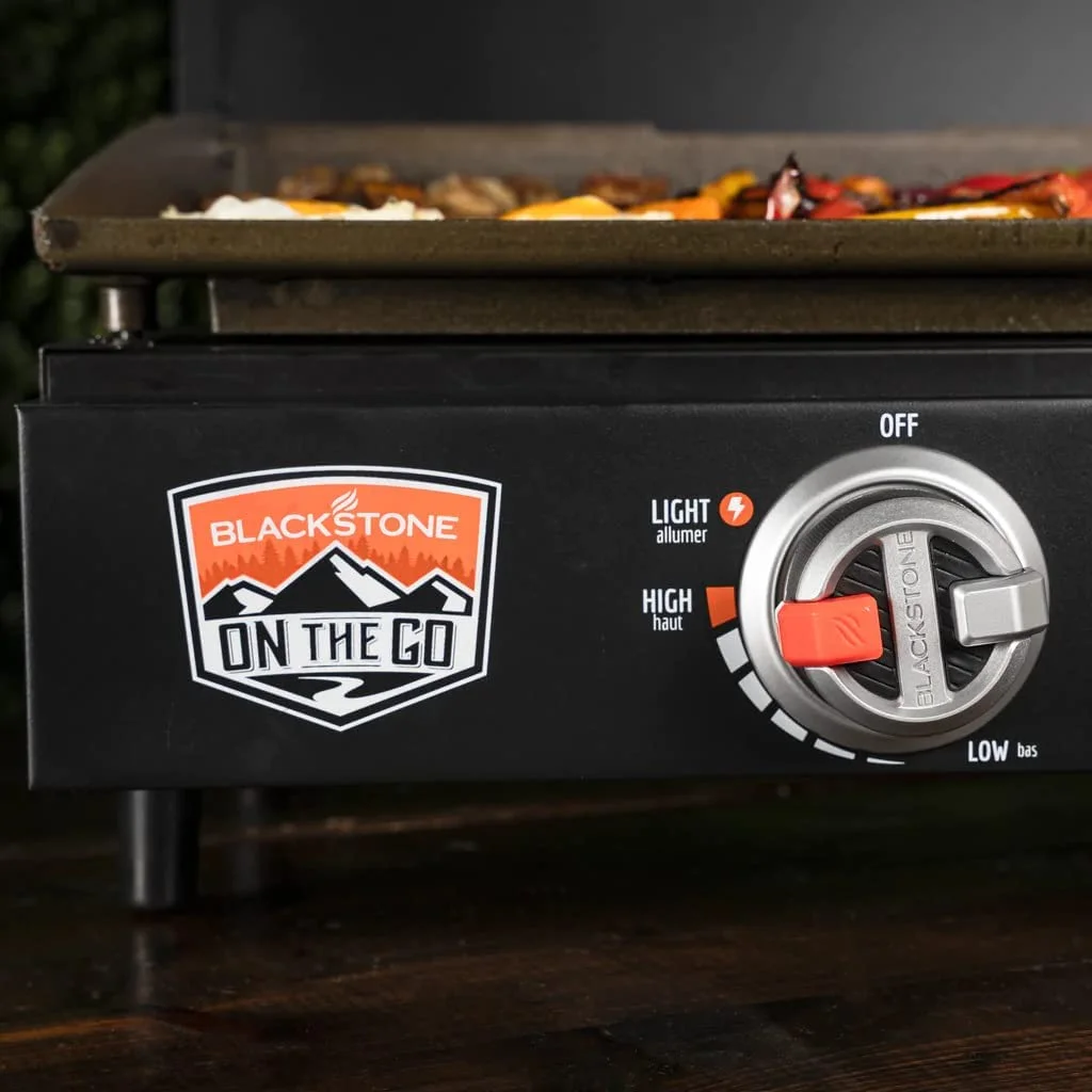 17 Inch Blackstone Griddle with Lid, Nonstick Tabletop Gas Griddle Outdoor with Seasoning & Conditioner and Wholesalehome Cloth Included