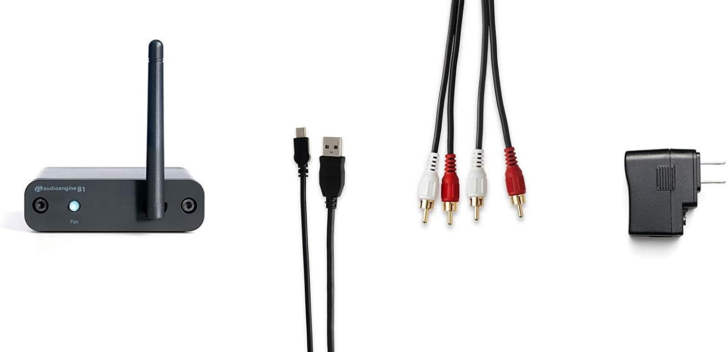 Audioengine B1 Bluetooth Music Receiver with 5.0 aptX HD, Extended Range and High Fidelity 24 bit DAC, Optical and RCA outputs