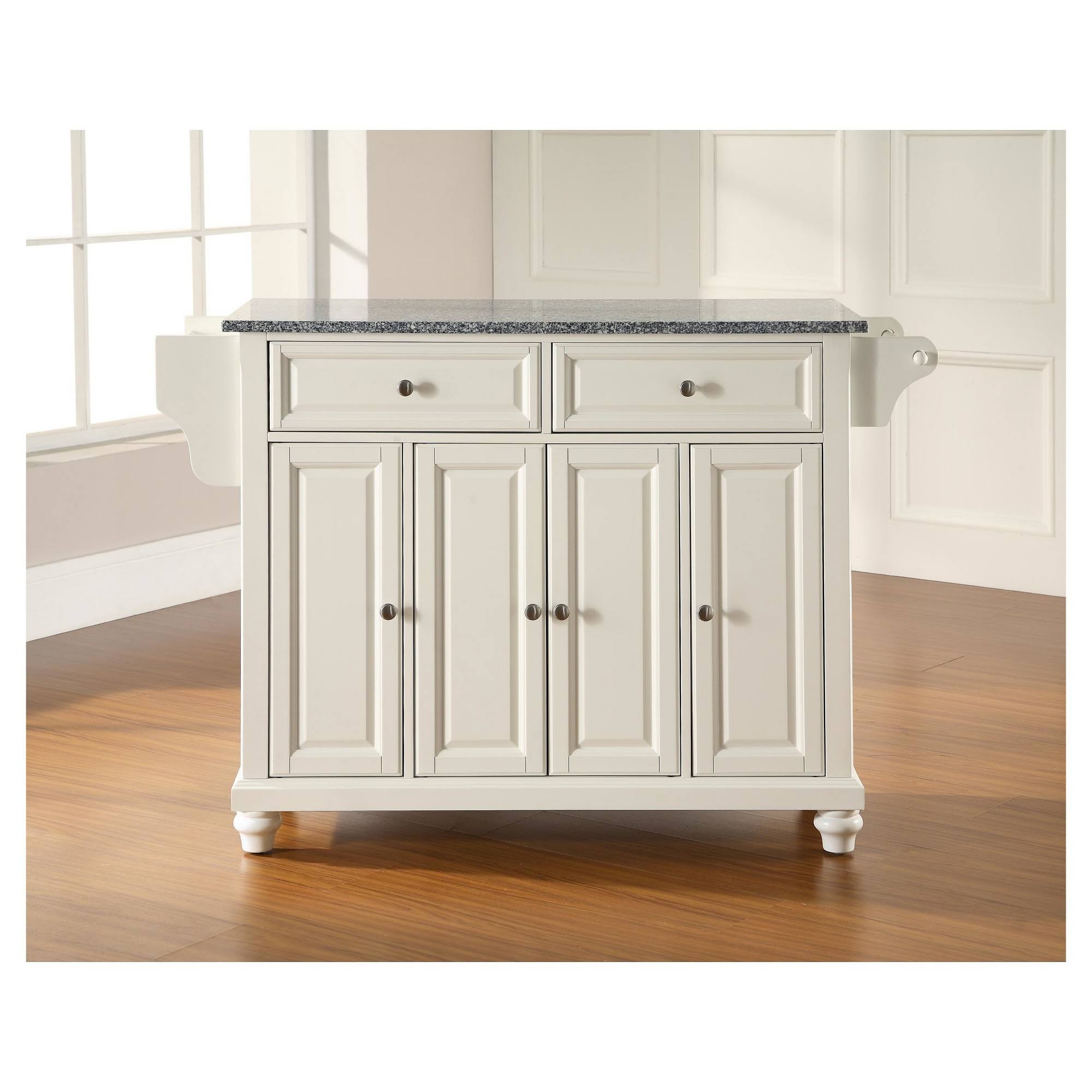 Cambridge Solid Granite Top Kitchen Island - Crosley - White