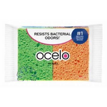 O-Cel-O Handy Size Sponge Resists Odors Kills Germs 4pk