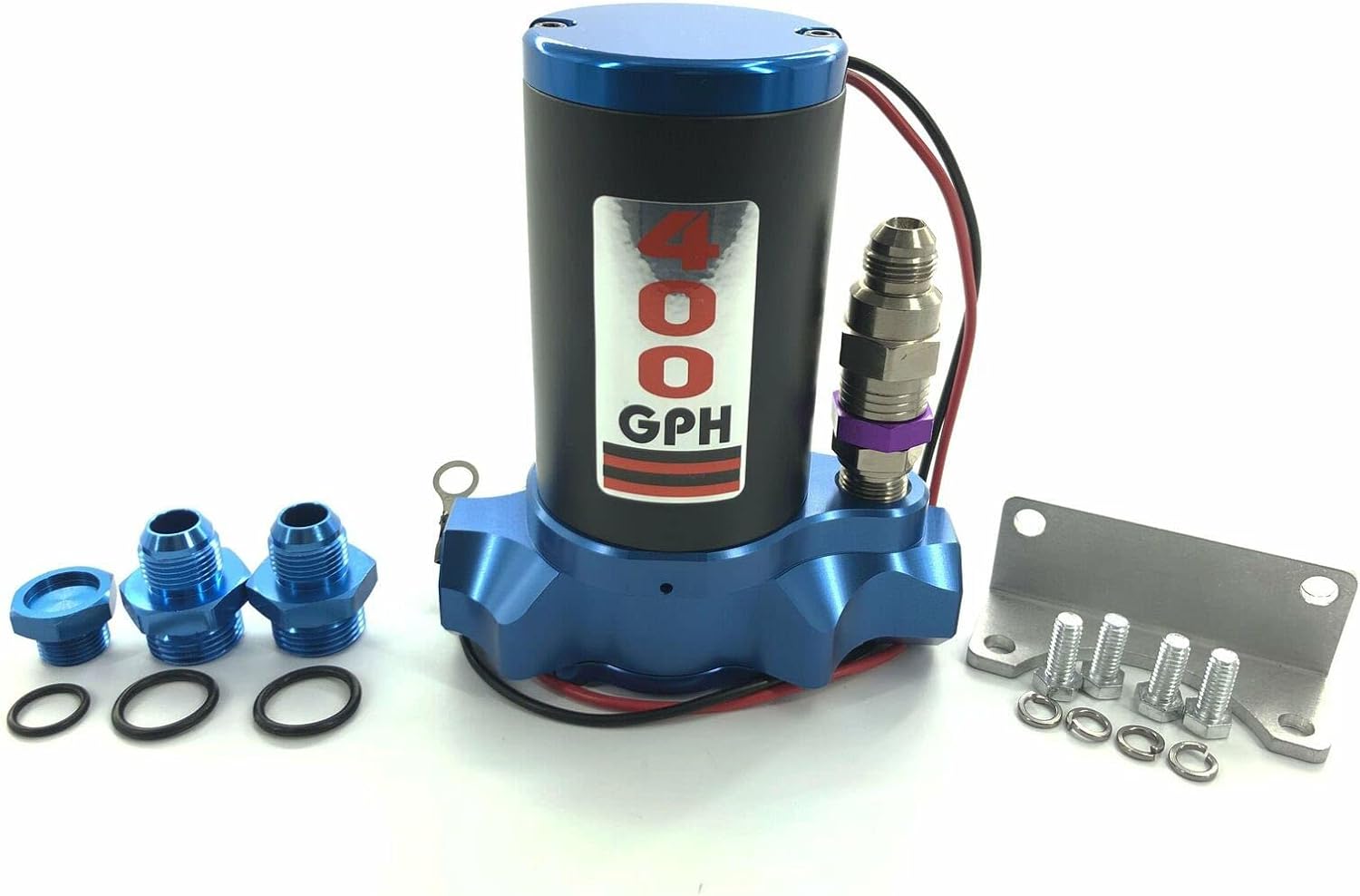 400 GPH Electric Fuel Pump Billet Electric Gas Alcohol Pump W/ By pass Street Racing