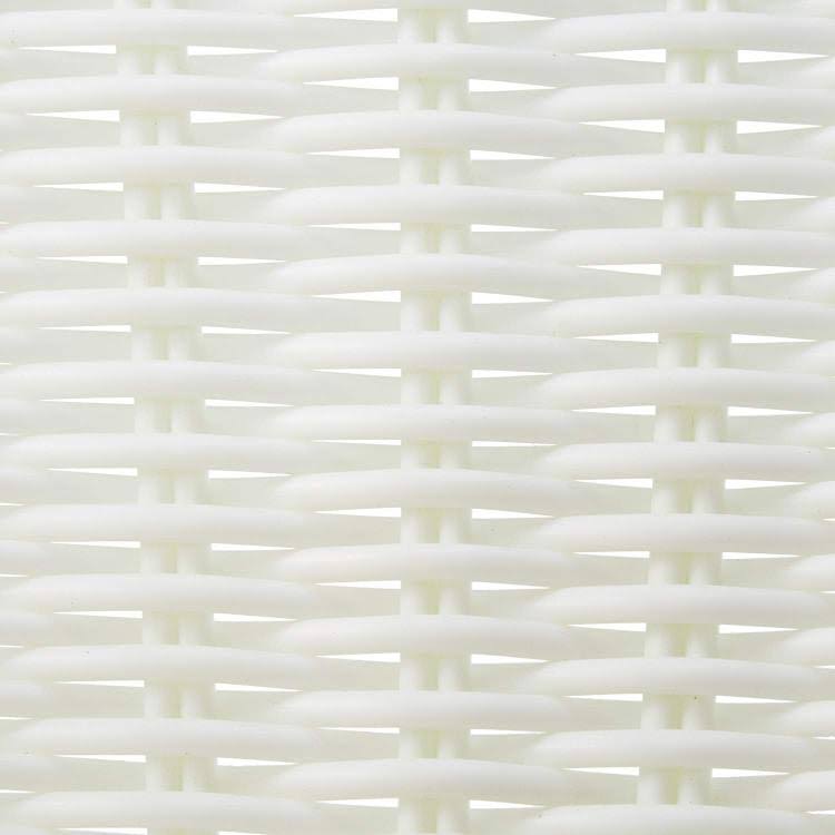 International Caravan Camelback Resin Wicker Rocker - White