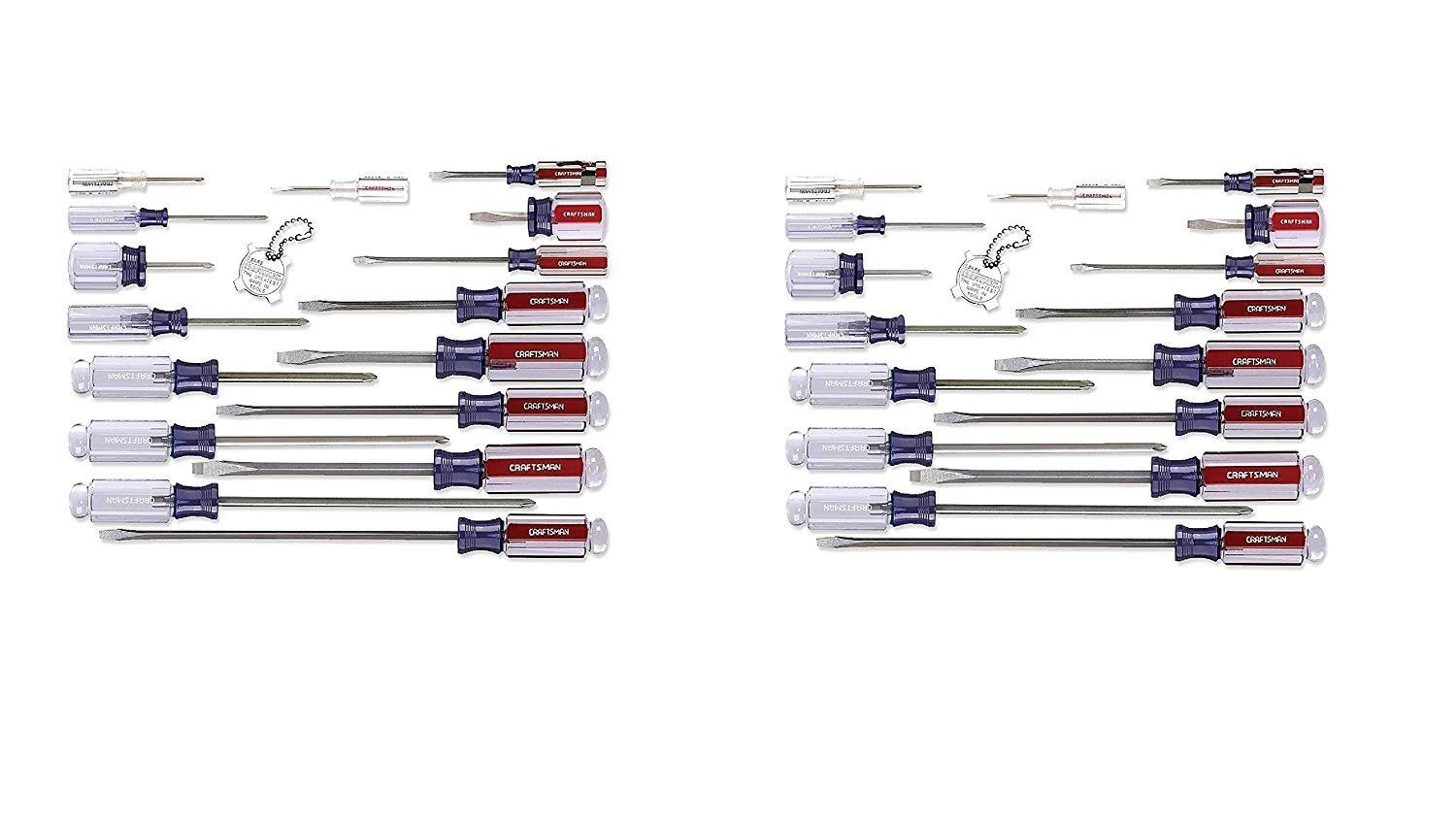Craftsman 9-31794 Slotted Phillips 17 Piece Screwdriver Set and Craftsman 5 Pc.Craftsman Evolv Plier Bundle
