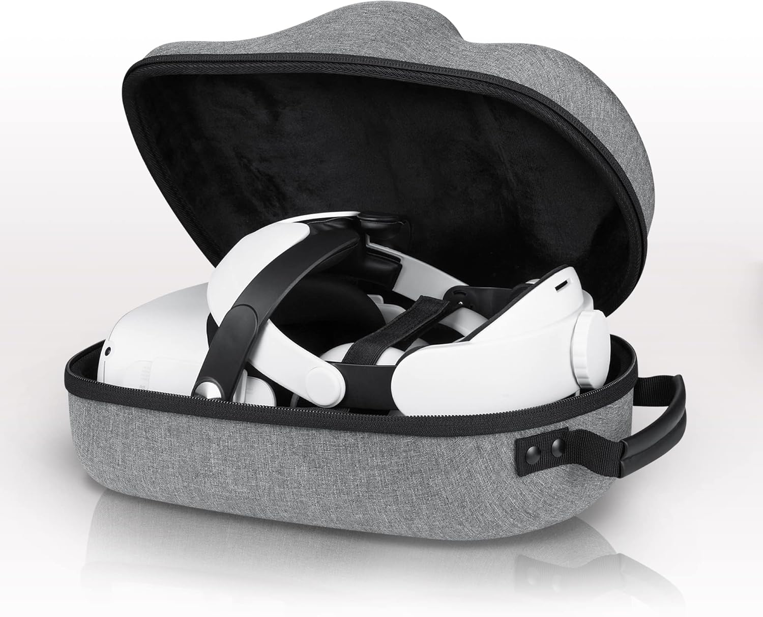 Wasserstein VR Headset Carrying Case, Head Strap, and Face Cover Bundle - Gaming Accessories Compatible with Oculus Quest 2