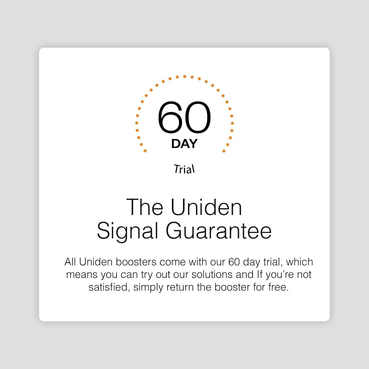 Uniden U60C Cell Phone Signal Booster | Omni/Whip Antenna - 50 Ohm| Boosts 3G/4G/LTE | 5G Ready | Up to 1,500 sq ft | for All US Carriers - Verizon, AT&T, T-Mobile & More |FCC Approved