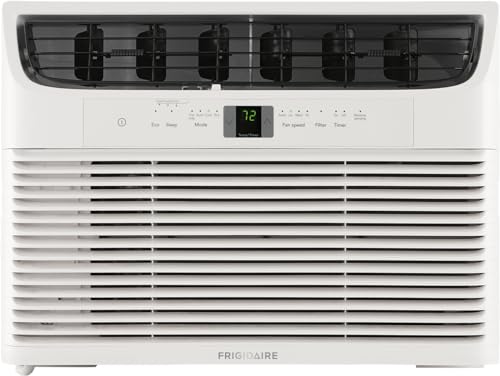 Frigidaire FFRA051WAE Window-Mounted Room Air Conditioner, 5,000 BTU with Temperature Control and Easy-to-Clean Washable Filter, in White