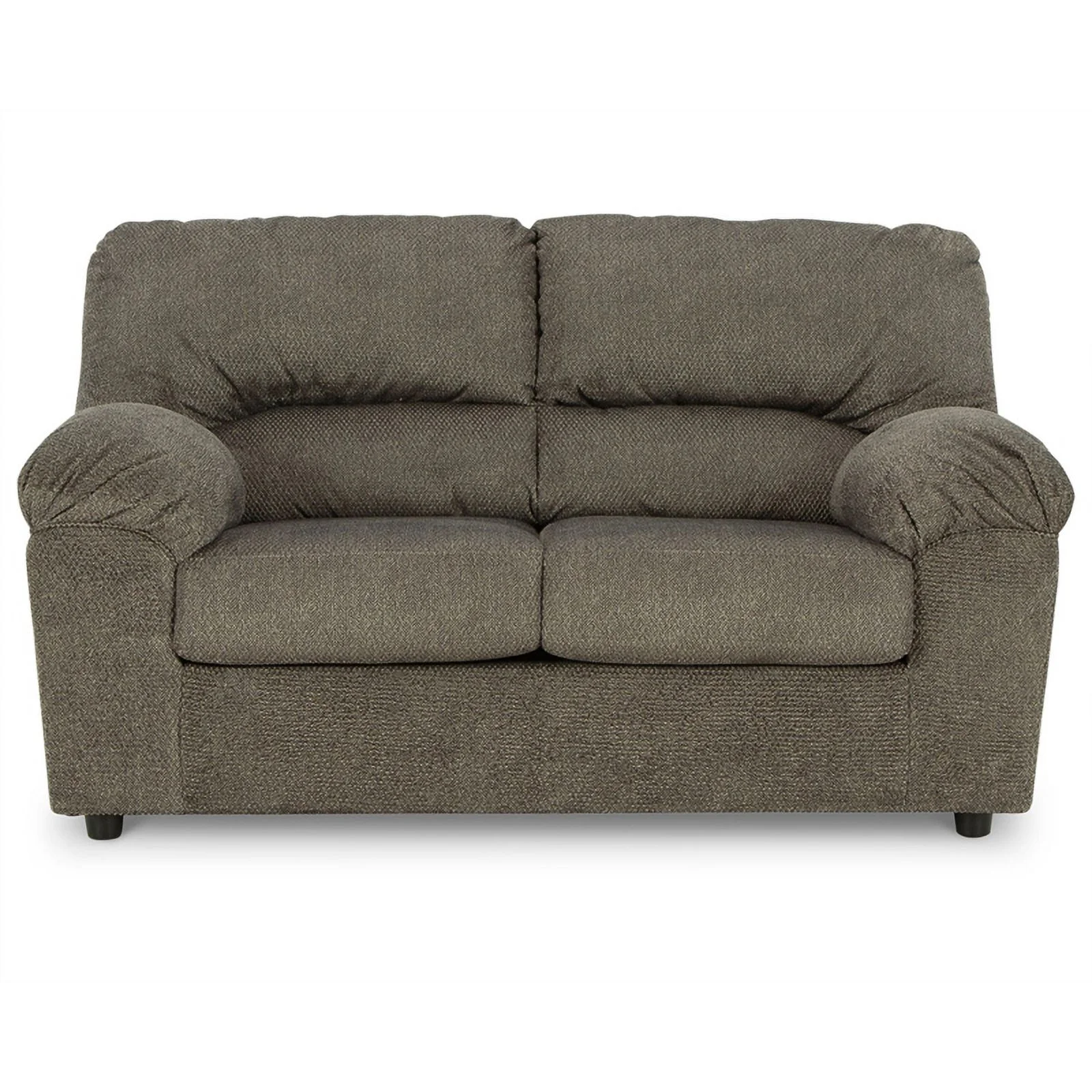 Ashley Furniture Norlou Contemporary Fabric & Wood Loveseat in Gray
