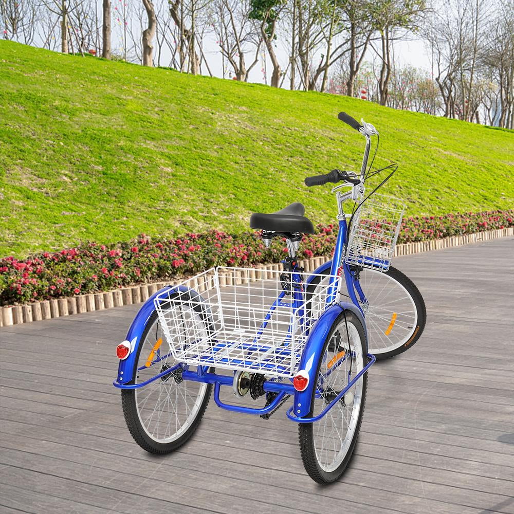 Ktaxon Adult Tricycle, 7 Speed Trike Bike Cruiser, with 24" Big 3 Wheels