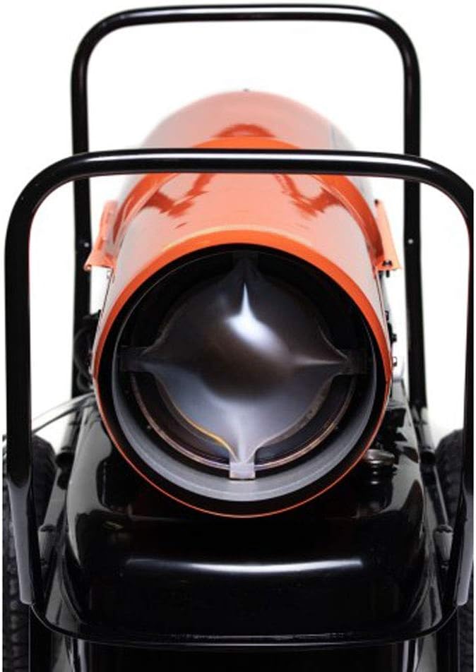 HF215K Portable Home, Jobsite, Construction Site Forced Air Kerosene/Diesel Salamander Torpedo Space Heater with Thermostat Temperature Control, 215,000 BTU, orange