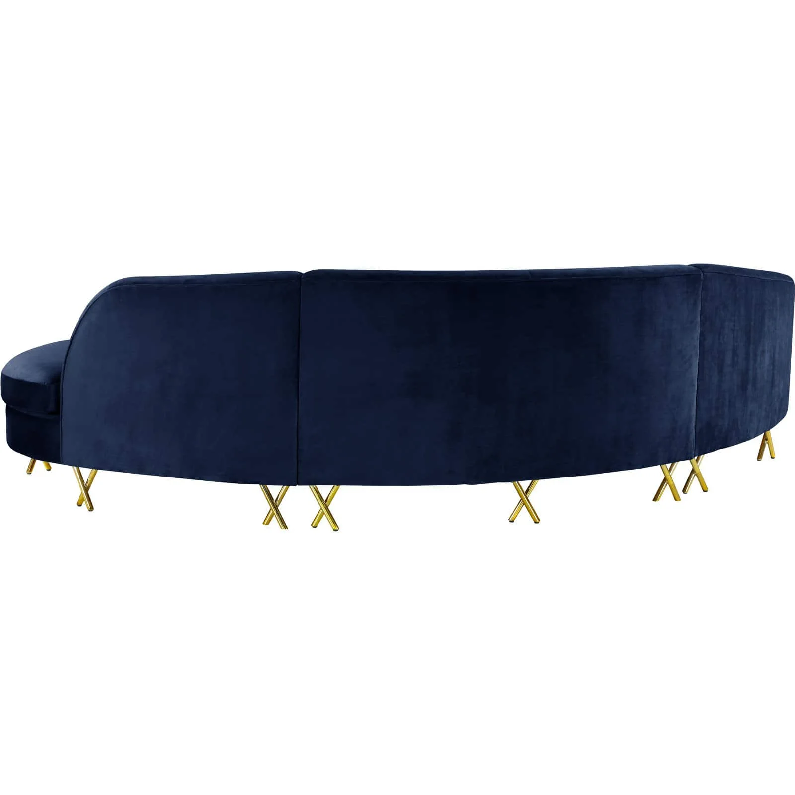 Meridian Furniture Inc Serpentine Upholstered Sectional Sofa
