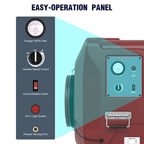 Abestorm 2000 CFM Air Scrubber 3 Filtration Negative Air Machine HEPA Air Scrubbers Heavy Duty Air Cleaner for Commercial, Industrial, Damage Restoration