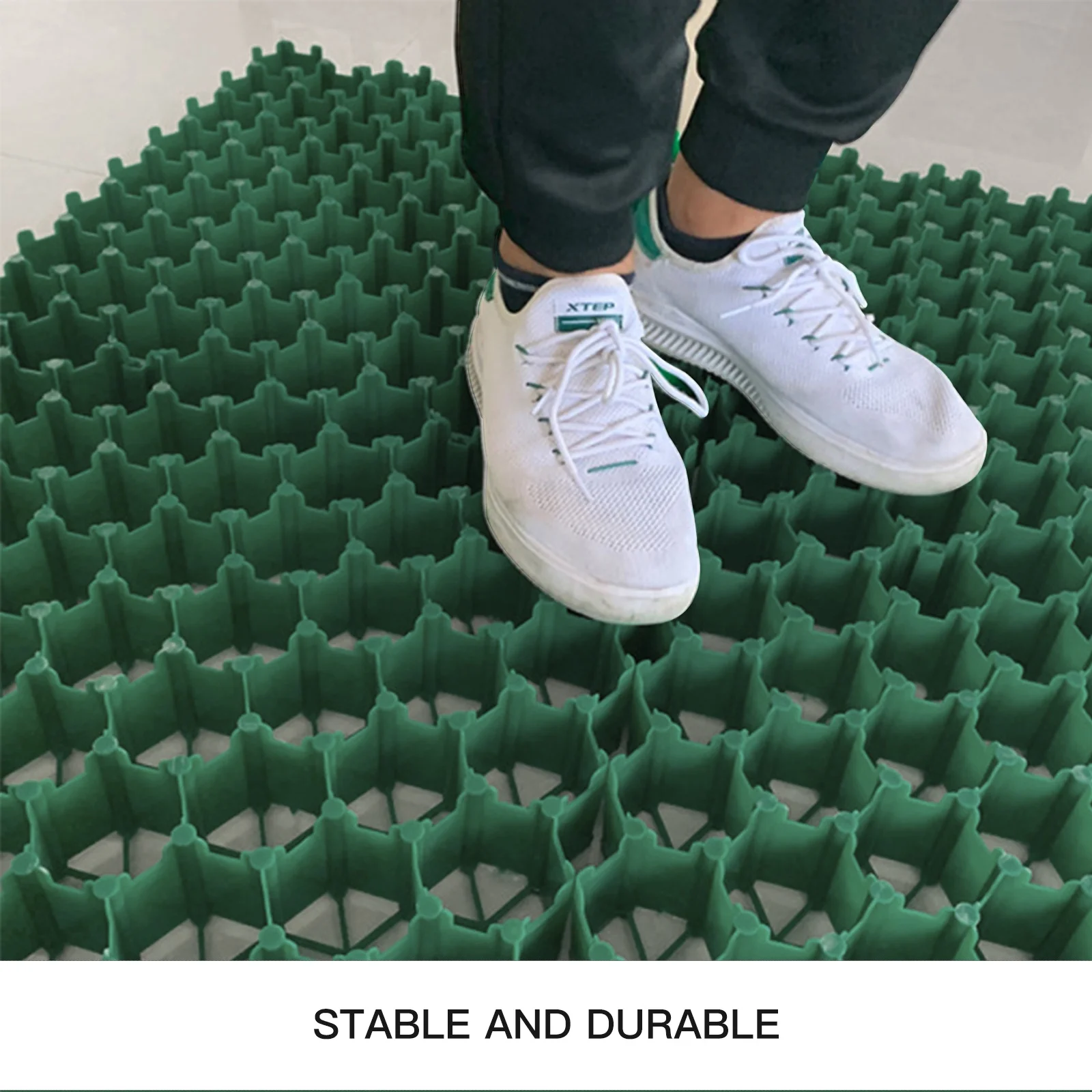 Permeable Pavers, 2.3" Depth Grass & Gravel Permeable Paver System for Walkways, Shed Bases, Green Plastic Shed Base - Pack of 6 - Curated Treasures Market