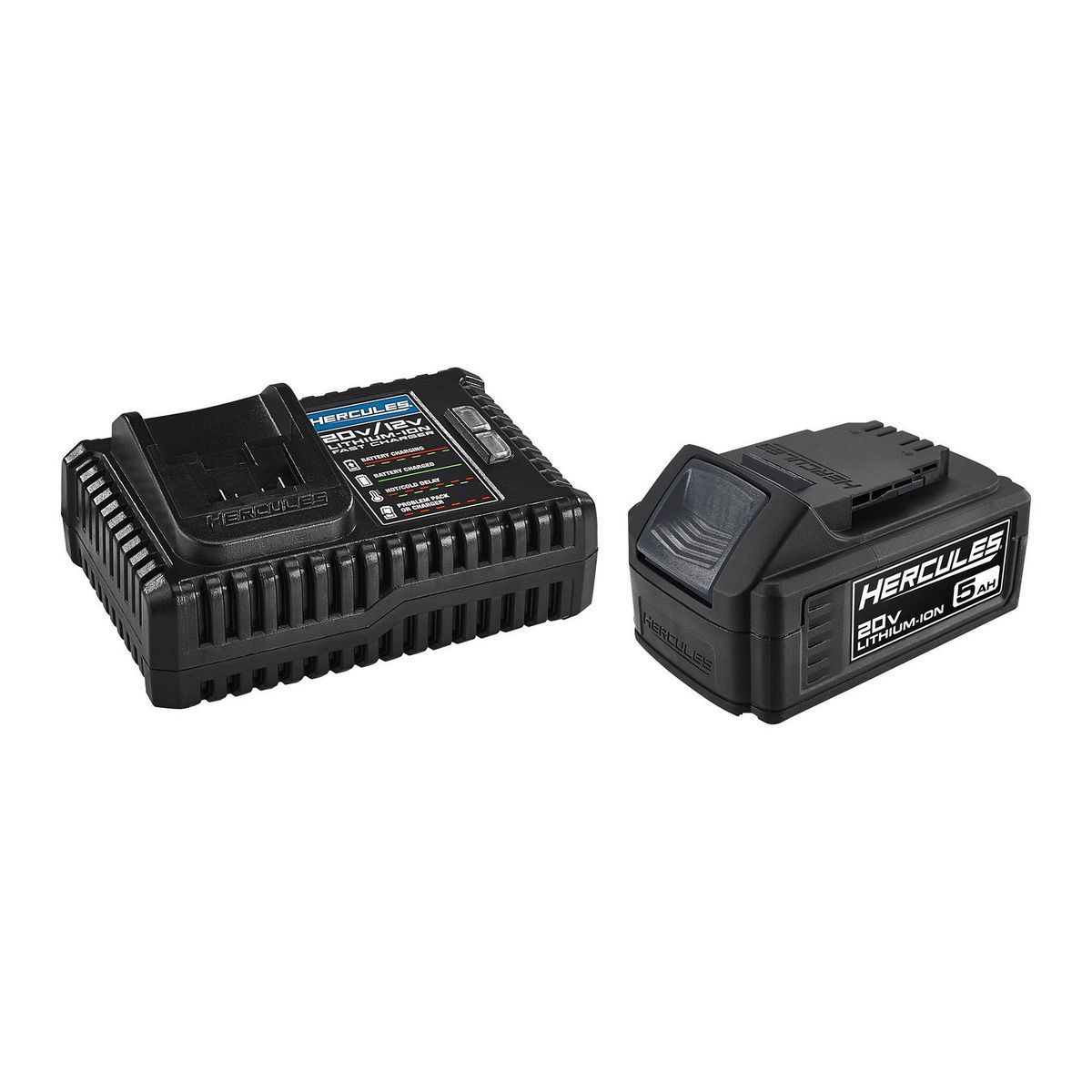 HERCULES 20V 5 Ah Lithium-Ion Battery and 4 Amp Charger Starter Kit