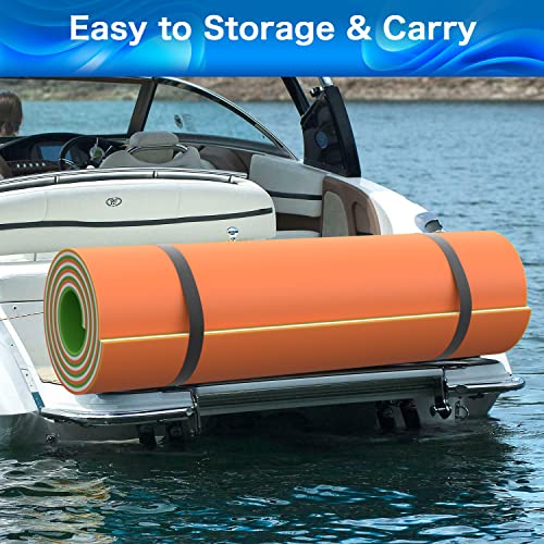 3 Layers XPE Foam Floating Mat Water Mat, 9/12/18 Ft Tear-Resistant Lily Pad Lilly Pad Water Matt, Lily Pad Floating Swim Mat for Lake, Ocean, Beach, River……