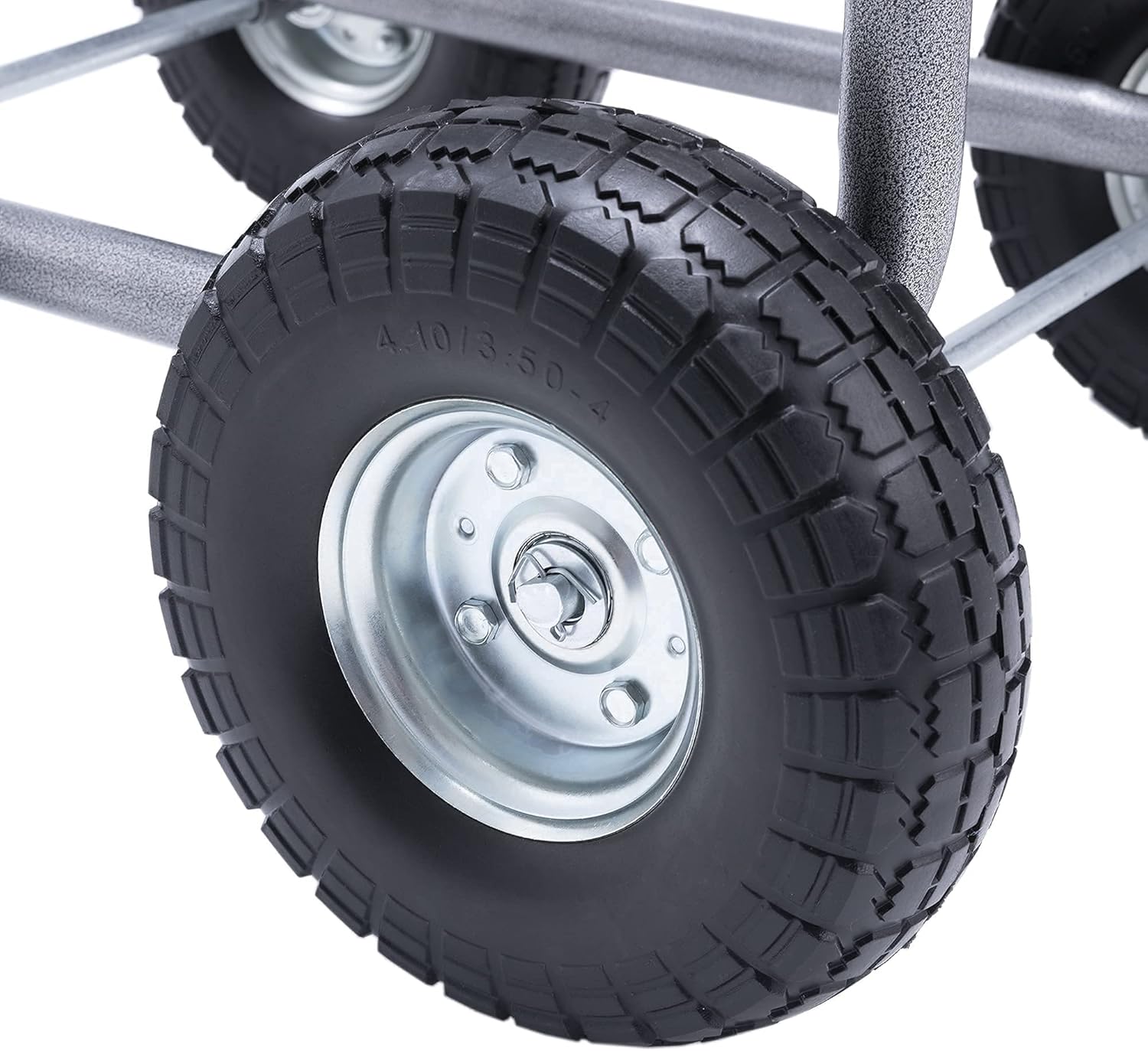 Giraffe Tools Industrial Hose Reel Cart, Heavy Duty Hose Reel with 4 Solid Wheels, Slide Hose Guide System, Holds 250-Feet of 5/8 Hose Capacity for Garden & Yard