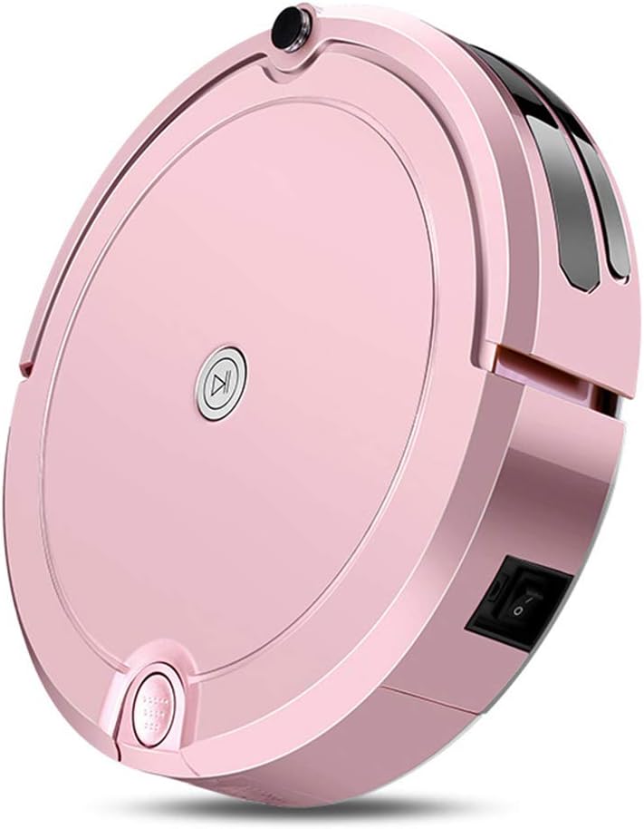 Robot Vacuum Cleaner Mop with Water Tank Remote Control 1200Pa Robotic Vacuum Cleaner, Auto Sweeper for Pet Hair, Carpet and Hard Floors,Pink (Pink)