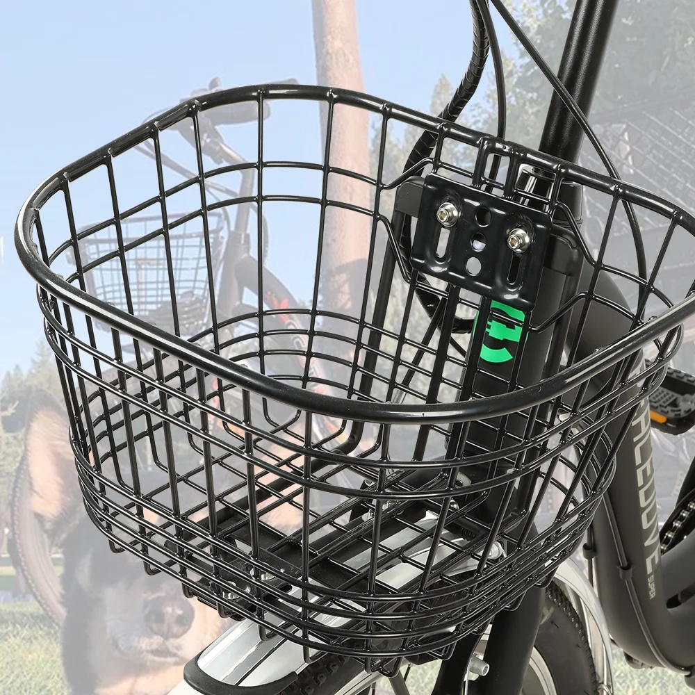 ECOTRIC Electric City 350 W Motor Cruiser Bicycle 26" 20 MPH Cityscape with Basket Removable Lithium Battery Step Through E-bike Commute for Adult Female Male Pedal Assist A-E516646