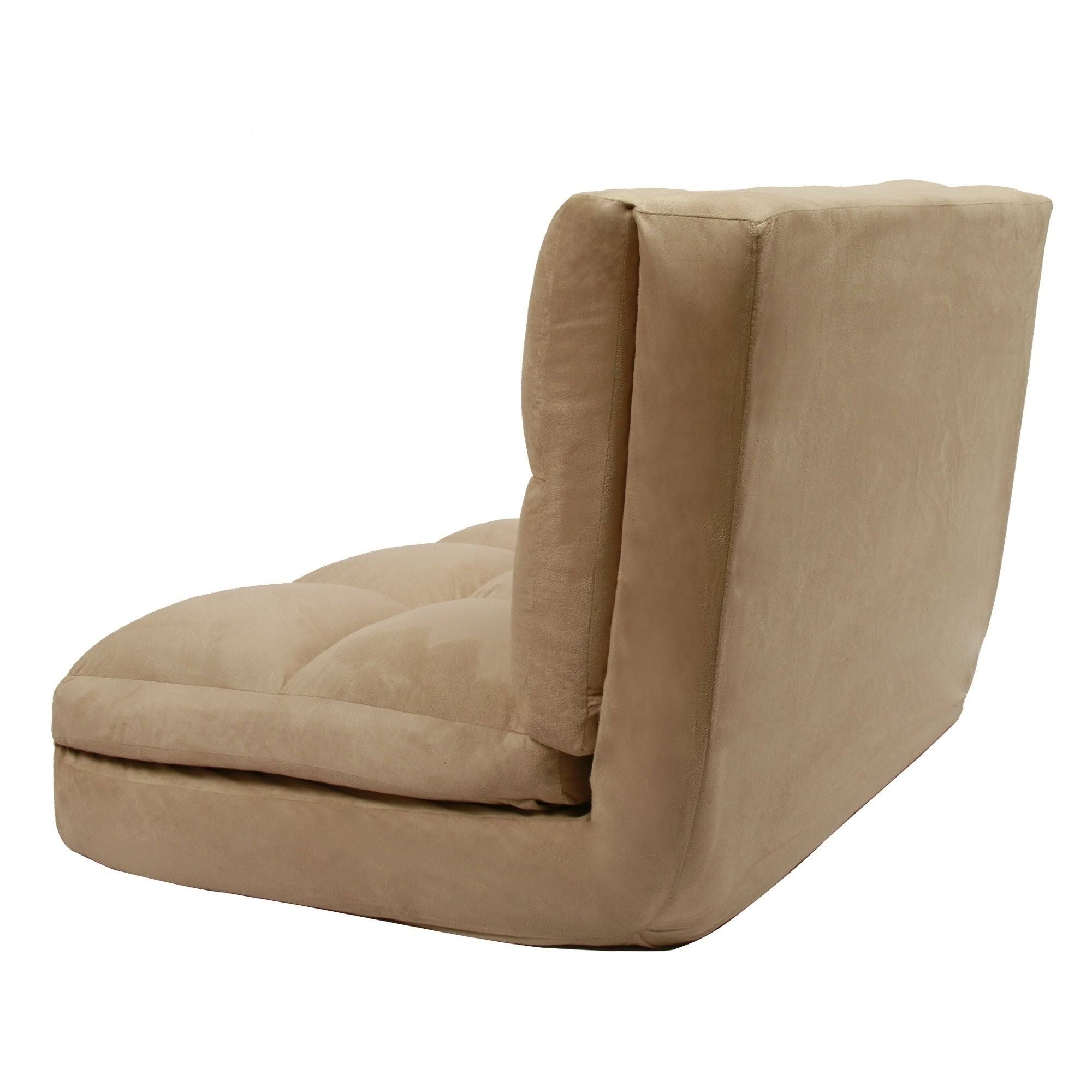 Loungie Microsuede 5-Position Convertible Flip Chair/ Sleeper (Purple)