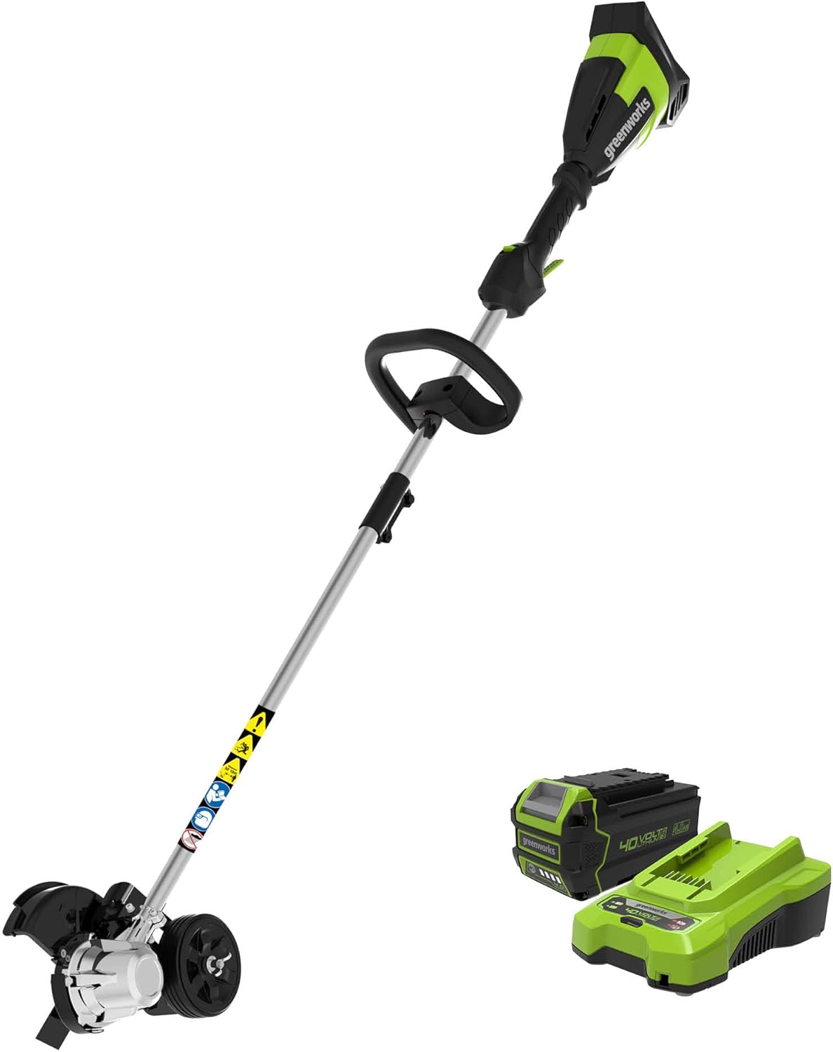 Greenworks 40V 8-Inch Brushless Edger, 4Ah USB Battery and Charger Included