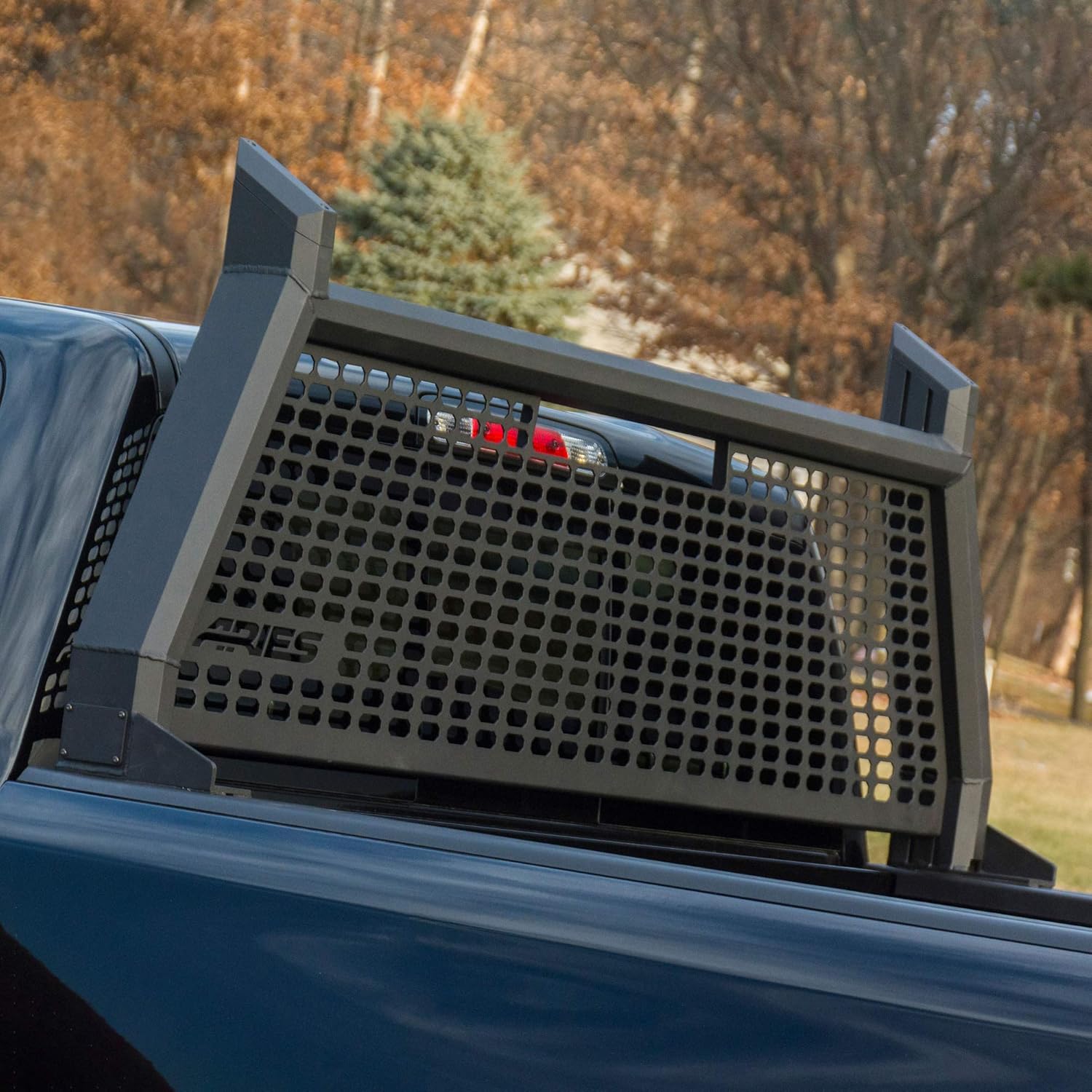 ARIES 1110102 AdvantEDGE Black Aluminum Truck Headache Rack Cab Protector, Select Ford F-150