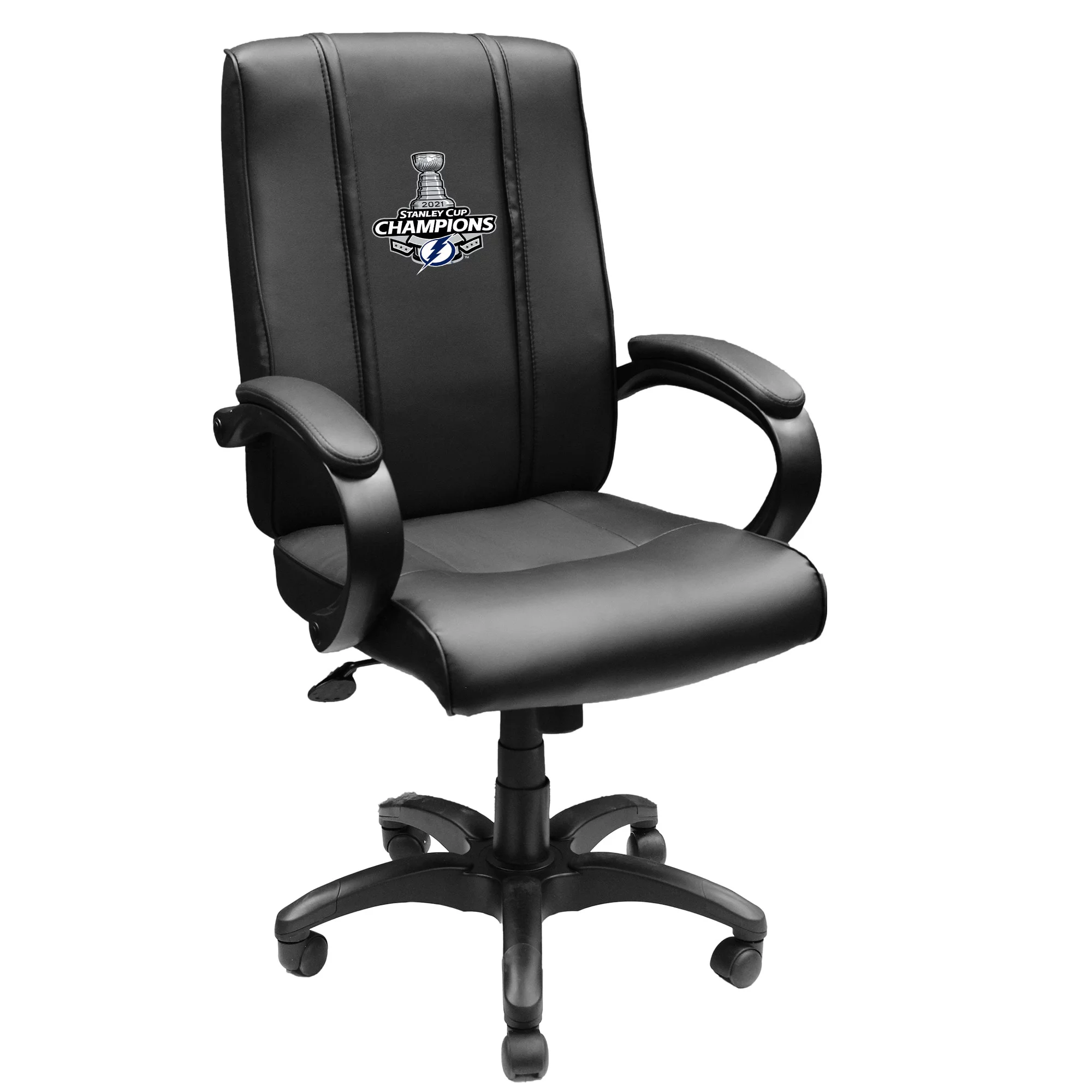 Black Tampa Bay Lightning 2021 Stanley Cup Champions Office Chair 1000