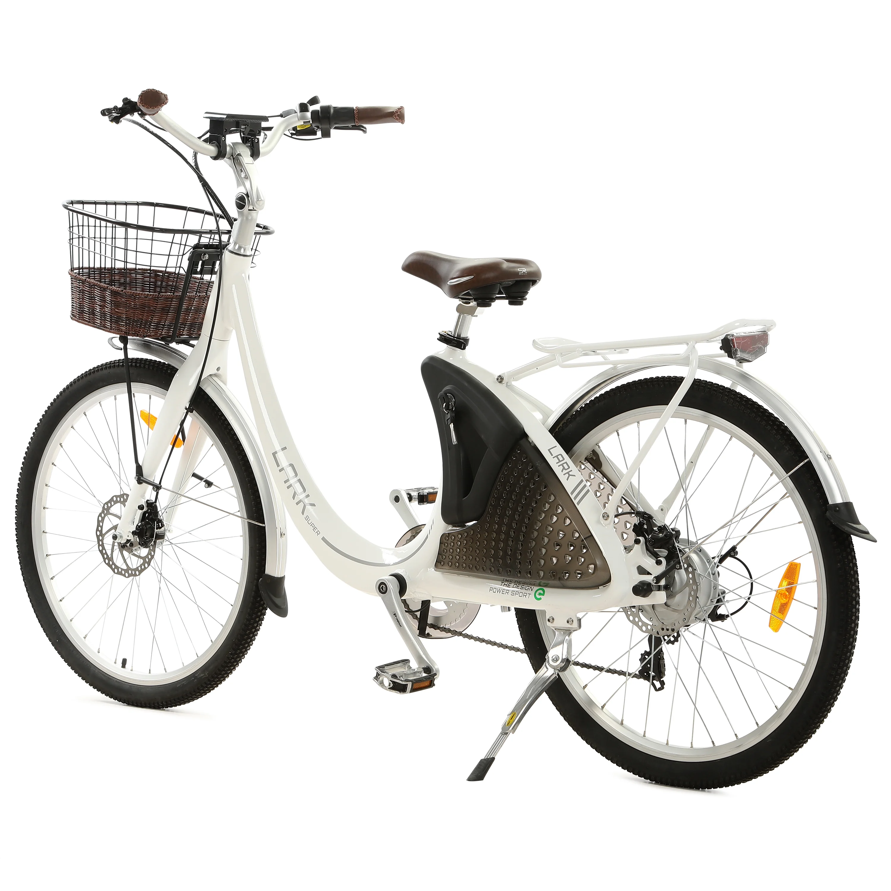 ECOTRIC Electric Bike EBike 26" 36V 10AH Bicycle Li-ion Battery City Moped 500W Women Girls USB Port Bike Shimaro Motor Throttle & Pedal Assist With Basket and rear rack For Adults