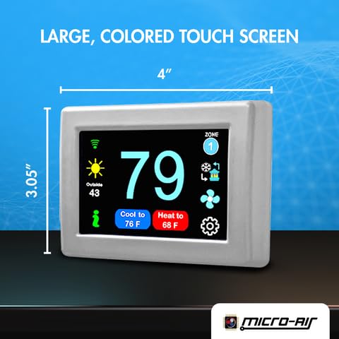 Micro-Air EasyTouch Digital Wireless RV Thermostat Compatible with Coleman