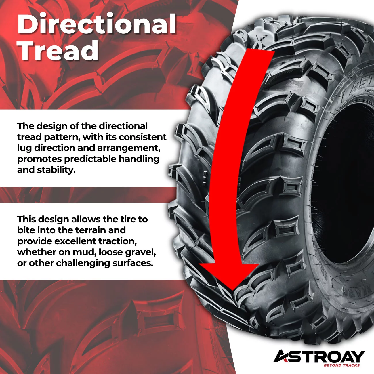 26 x 11 - 12 Astroay Mars-A Utility ATV/UTV Tire