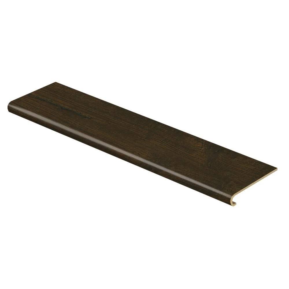 Cap A Tread 47 in. Length Laminate to Cover Stairs Java Scraped Oak 1 Piece