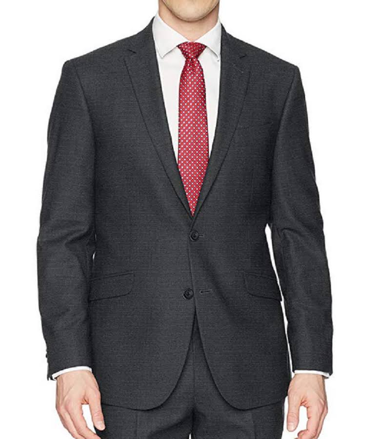 Kenneth Cole Reaction Men&s Techni-Cole Basketweave Slim-Fit Suit - Gray 40r