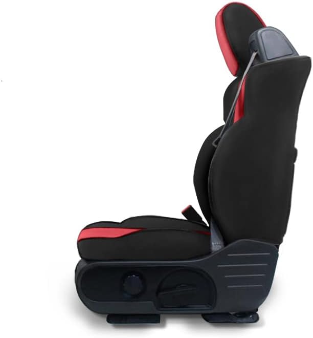 CarsCover Custom Fit 2004-2008 Ford F150 Pickup Truck Neoprene Car Front Seat Covers Red Rose & Black Sides Driver & Passenger Cover