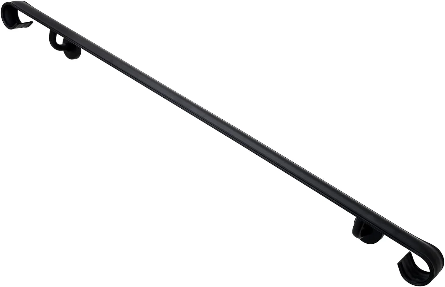 AUCHI Wall Handrail Wrought Iron, Stair Handrail Safety Non-Slip and Rust Resistant, Wall Mount Handrail Fits 4-5 Steps for Indoor or Outdoor Stairs - Curated Treasures Market
