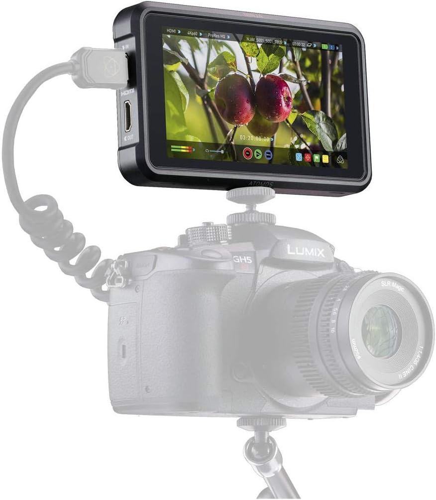Atomos Ninja V 5" Touchscreen Recording Monitor, 1980x1080, 4K HDMI Input - Bundle 5" Accessory Kit for Shinobi, Shinobi SDI and Ninja V Monitors, Microfiber Cloth